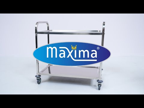 Maxima Stainless Steel Serving Trolley - 2 Shelves - 09300545