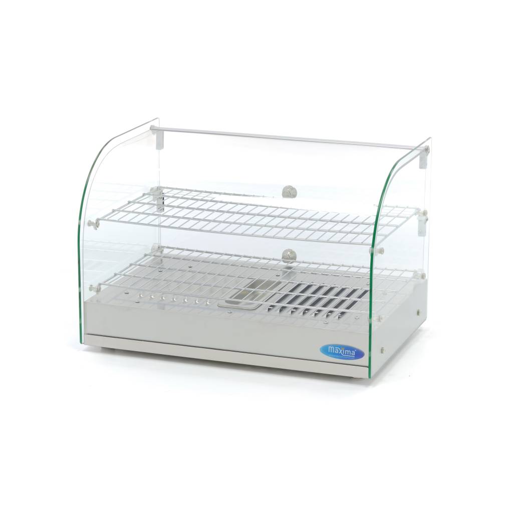 Maxima Heated Food Display - 45L - 55cm - 2 Shelves - 09400775
