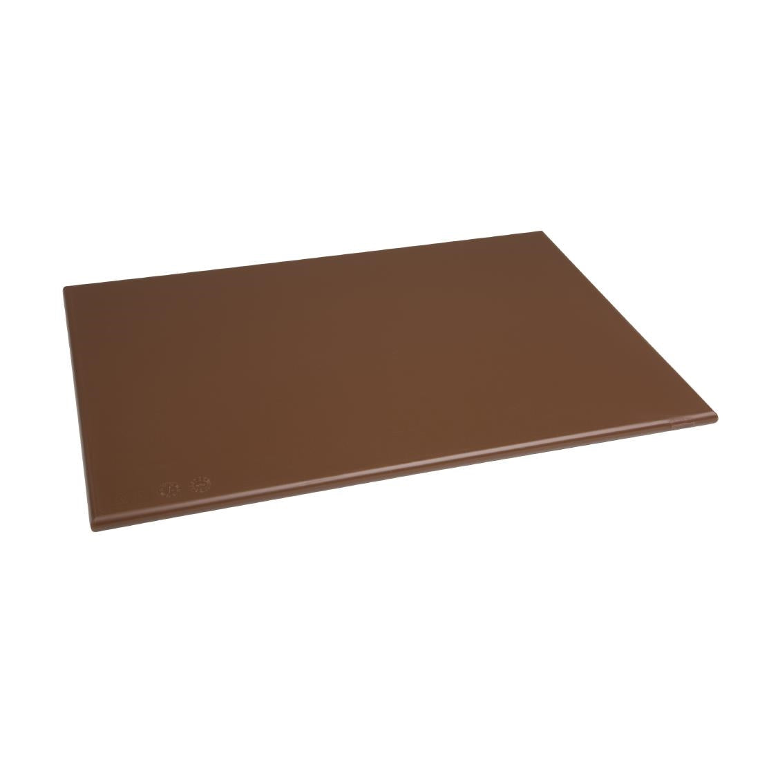 Hygiplas High Density Brown Chopping Board 450x300x12mm - J004 Hygiplas