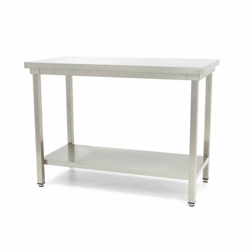Maxima Stainless Steel Table - 160 x 70cm - Adjustable Height - 09364015