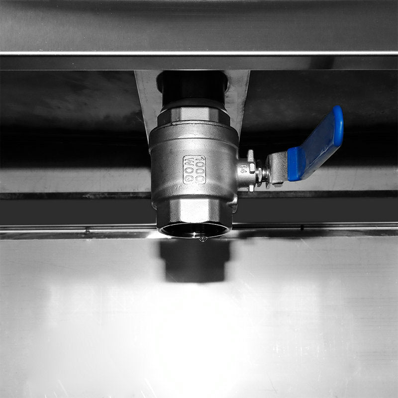 Frituurpan - 45 L - 1 Mand - met Tapkraan - 400V - MAXIMA