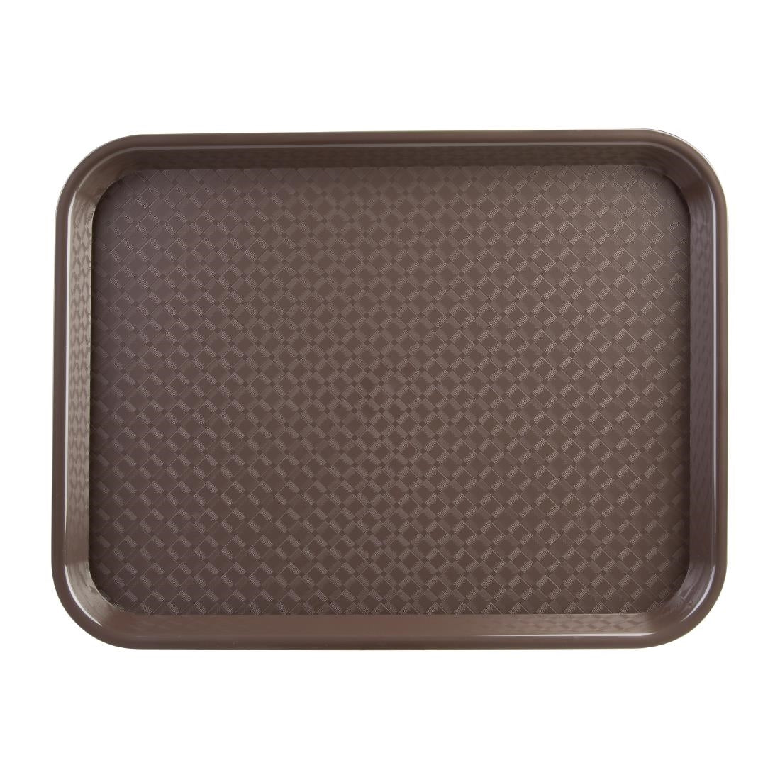 Olympia Kristallon Medium Polypropylene Fast Food Tray Brown 415mm - P503 Olympia
