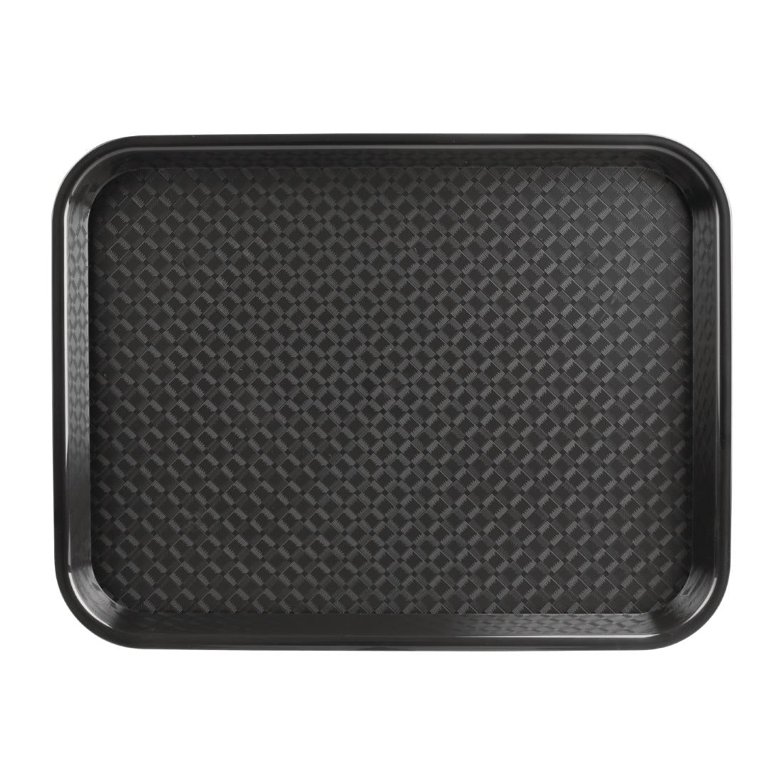 Olympia Kristallon Polypropylene Fast Food Tray Black Large 450mm - P507 Olympia
