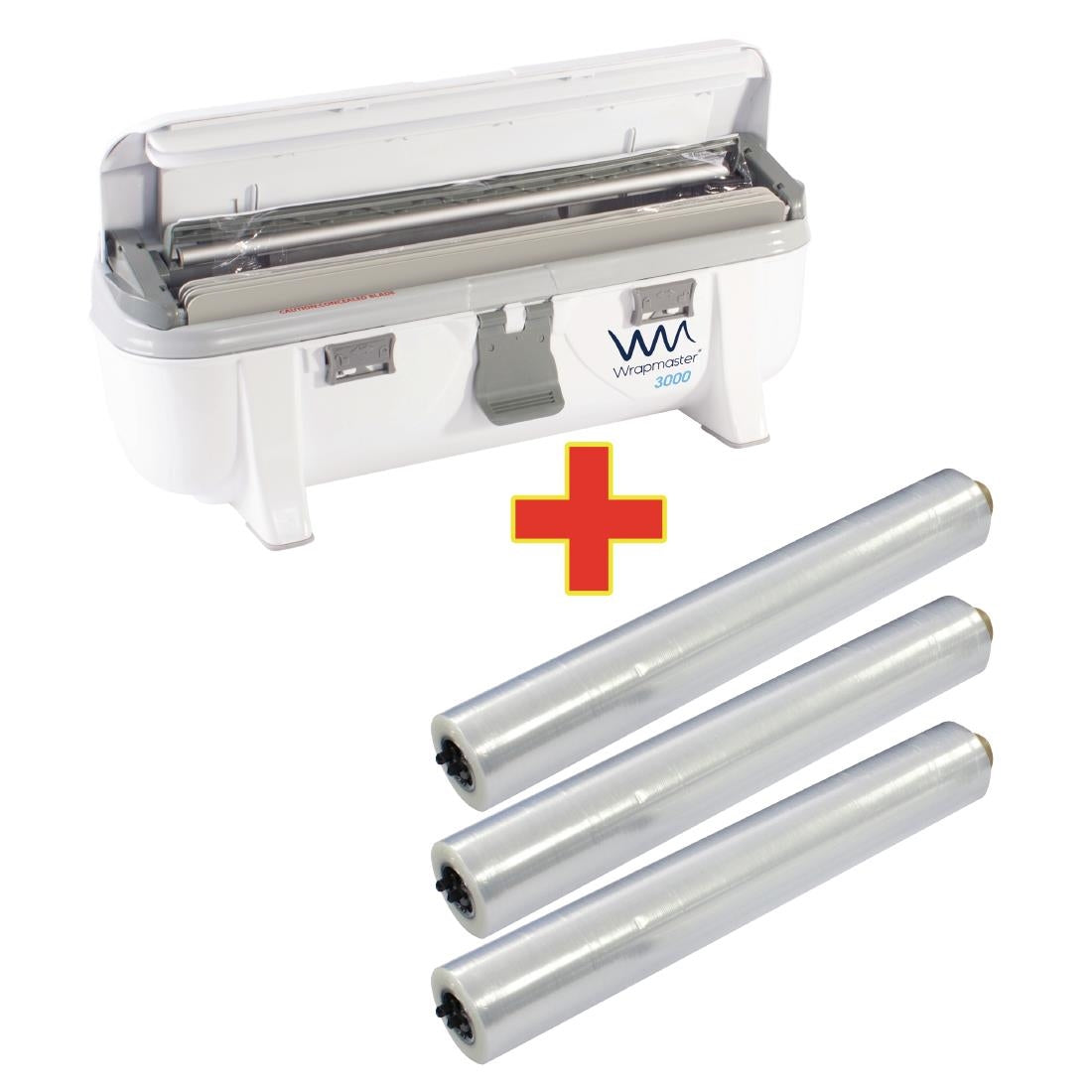 Special Offer Wrapmaster 3000 Dispenser and 3 x 300m Cling Film - S568 Wrapmaster
