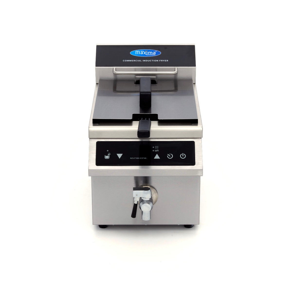 Frituurpan - 8 L - 1 Mand - Inductie - met Tapkraan - MAXIMA