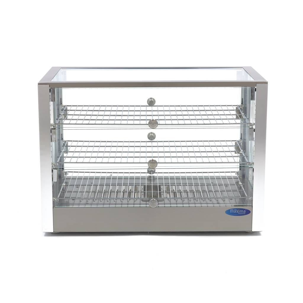 Maxima Heated Food Display - 115L - 70cm - 3 Shelves - 09400788
