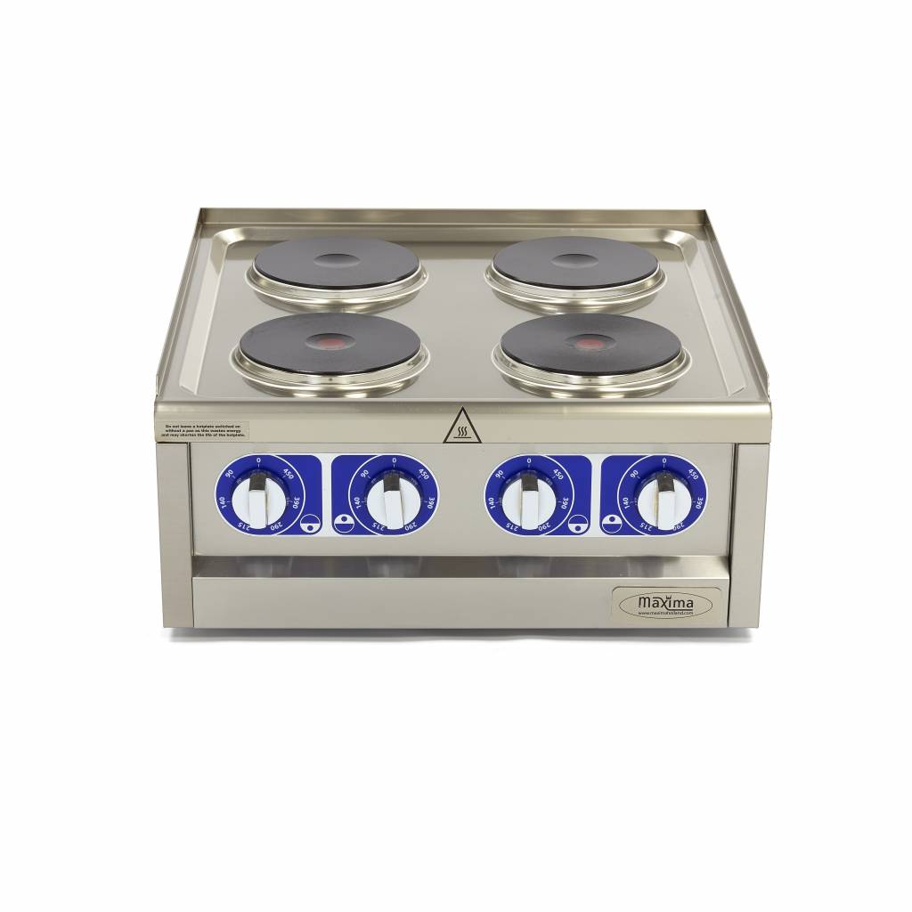 Kookplaat Horeca - 4 Pitten - Dubbel - 60 cm Diep - 400V - MAXIMA
