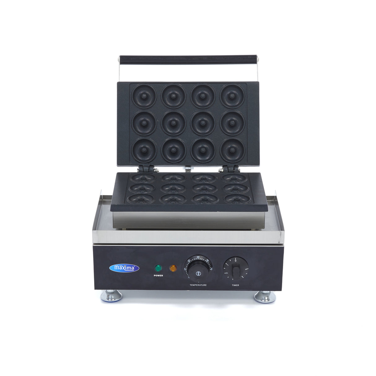 Donutmaker - 12 Mini Donuts - Ø 5 cm - Ingebouwde Timer - MAXIMA