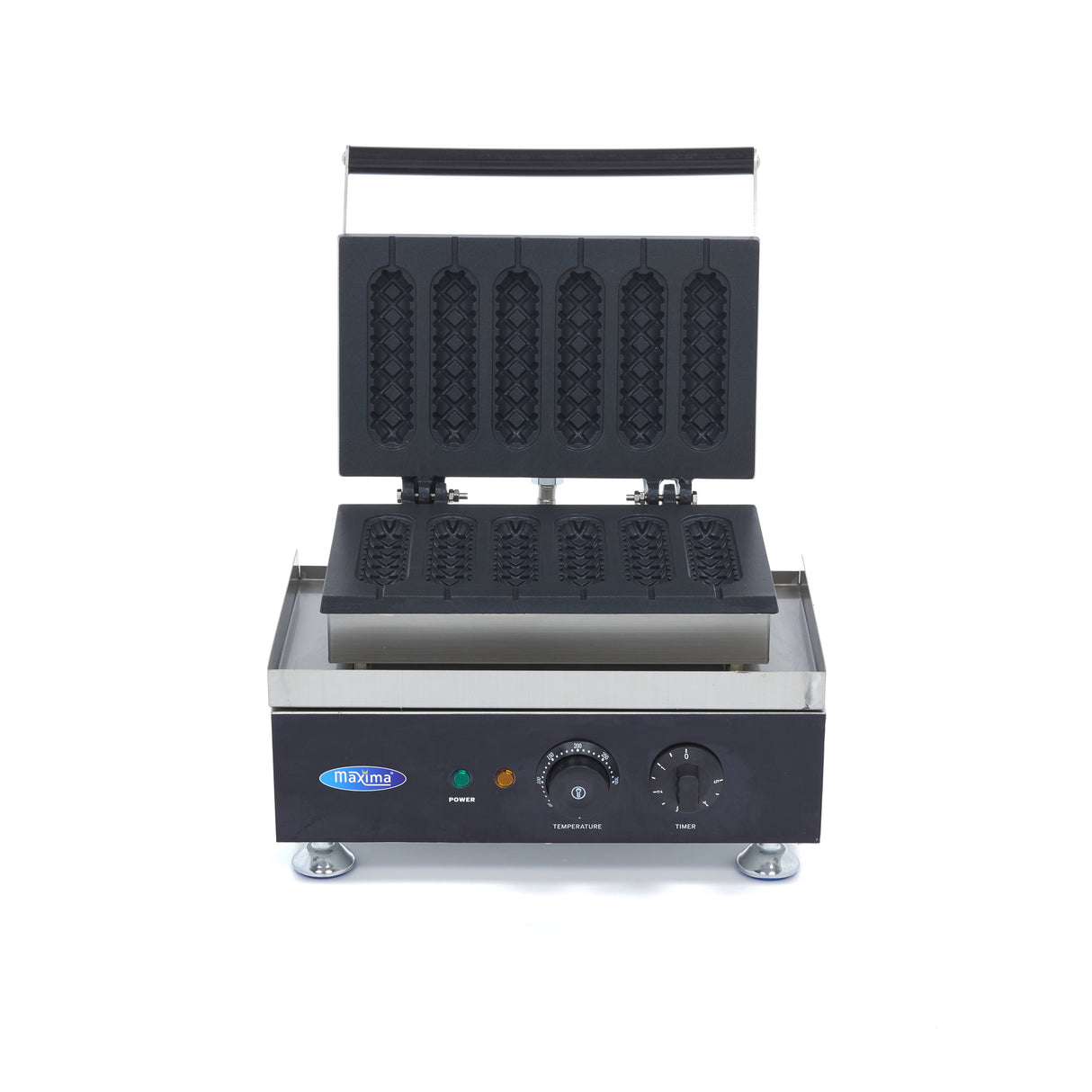 Wafelijzer - 6 Stuks - Corndog - Geribbeld - MAXIMA