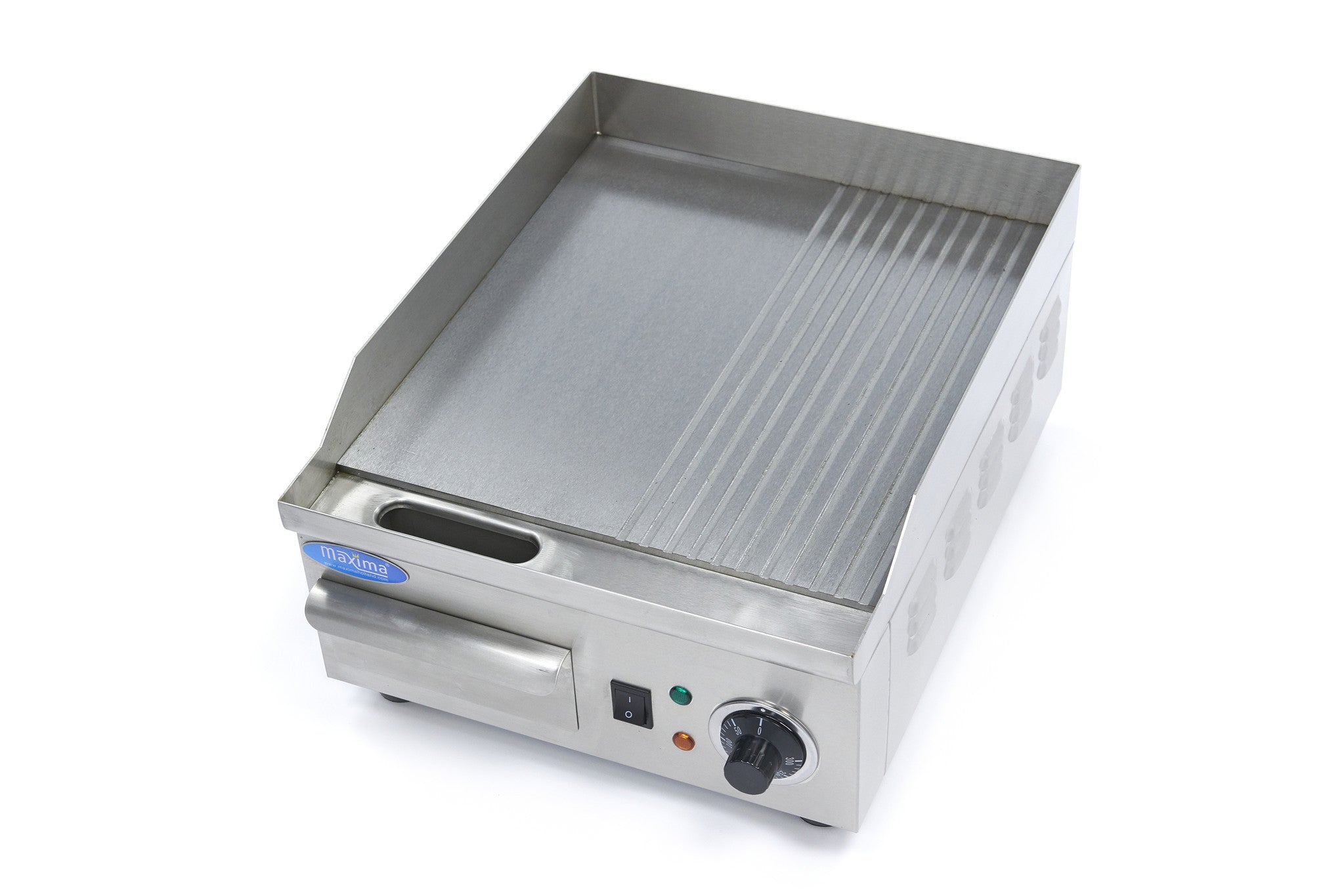 Grillplaat - Half Gegroefd - 36 cm - incl. Opvangbak - MAXIMA