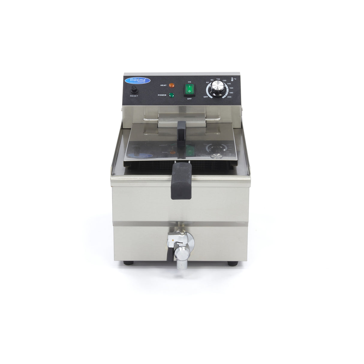 Maxima Deep Fryer - 13L - 1 Basket - with Drain Tap - 09365230