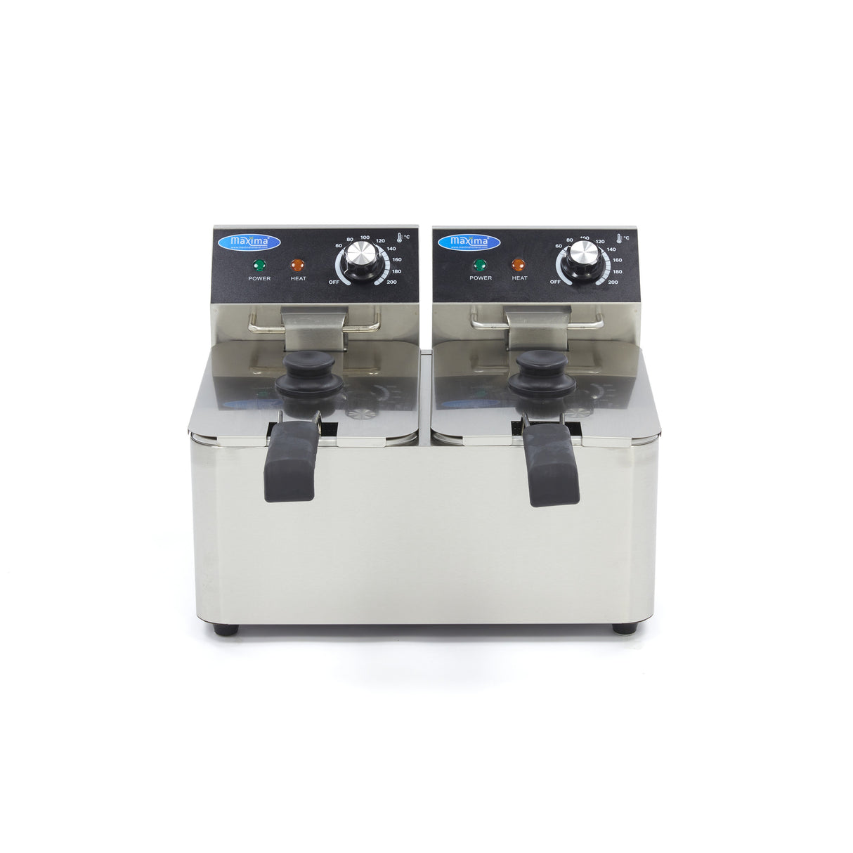 Maxima Deep Fryer - 2 x 4L - 2 Baskets - up to 1,5kg of Fries - 09365212