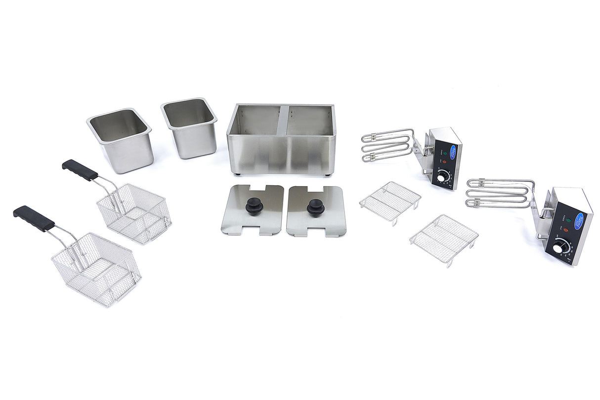 Maxima Deep Fryer - 2 x 4L - 2 Baskets - up to 1,5kg of Fries - 09365212