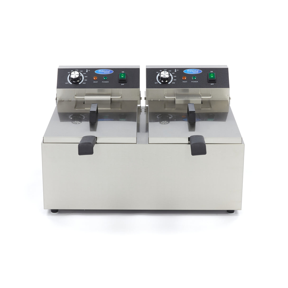 Frituurpan - 2x 11 L - 2 Manden - tot 2,8 Kg Frites - MAXIMA