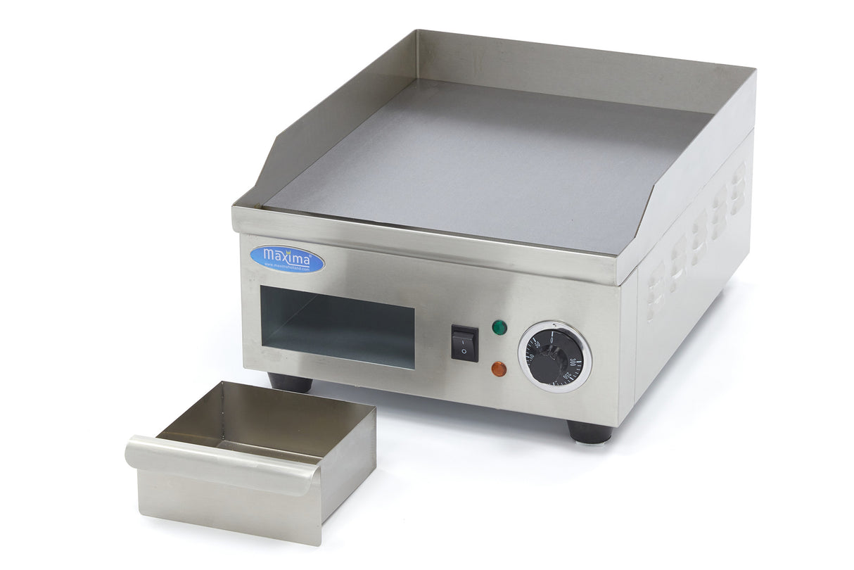 Grillplaat - Glad - 36 cm - incl. Opvangbak - MAXIMA