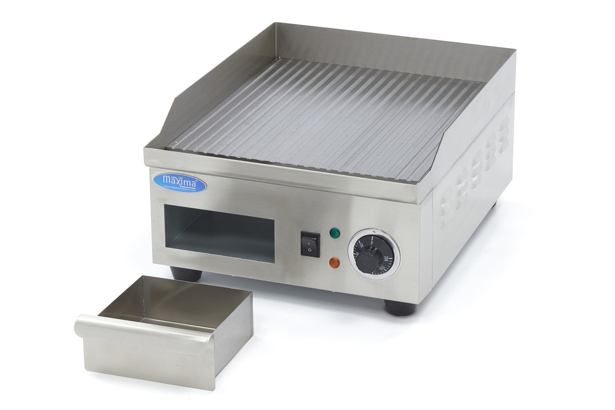 Grillplaat - Gegroefd - 36 cm - incl. Opvangbak - MAXIMA