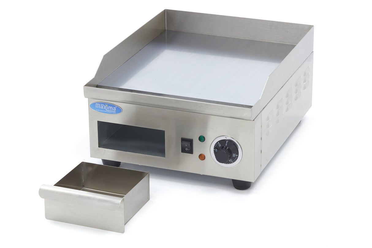 Grillplaat - Glad Chroom - 36 cm - incl. Opvangbak - MAXIMA