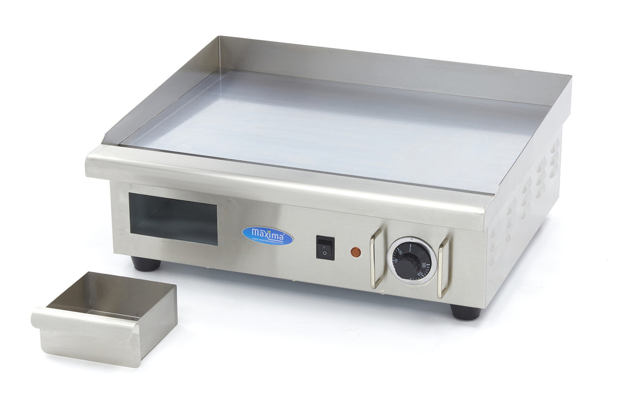 Grillplaat - Glad Chroom - 55 cm - incl. Opvangbak - MAXIMA