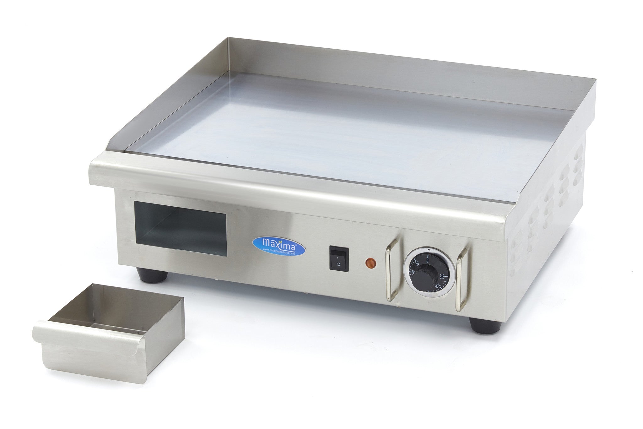 Grillplaat - Glad Chroom - 55 cm - incl. Opvangbak - MAXIMA