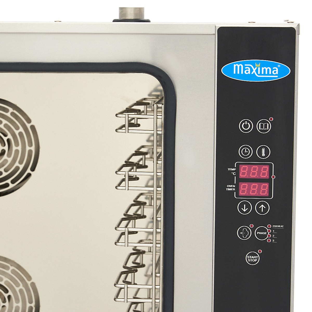 Maxima Combi Steam Oven - Fits 10 Trays (1/1 GN / 60 x 40cm) - Digital Display - 400V - 08500210