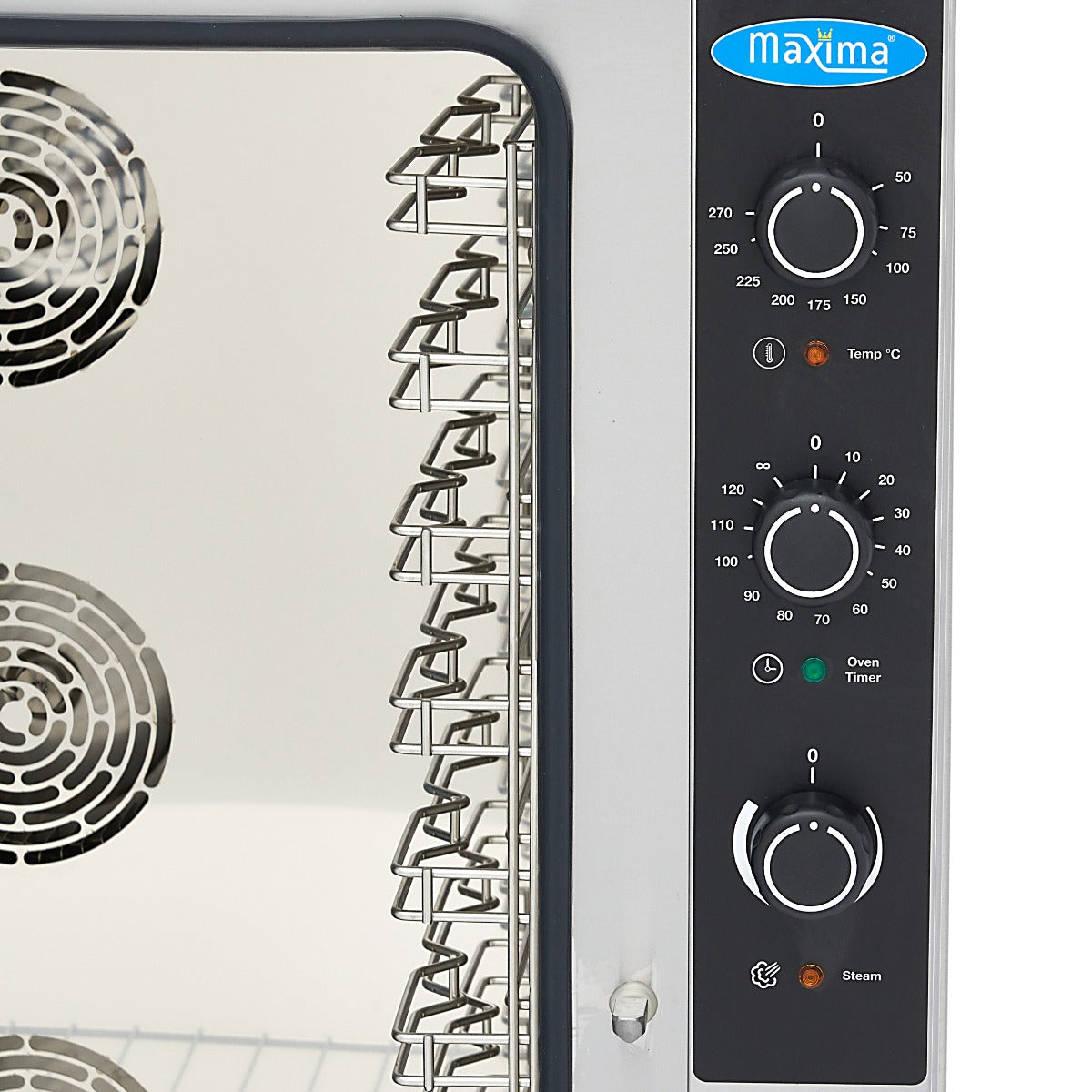 Maxima Combi Steam Oven - Fits 10 Trays (1/1 GN / 60 x 40cm) - Analogue - 400V - 08500207
