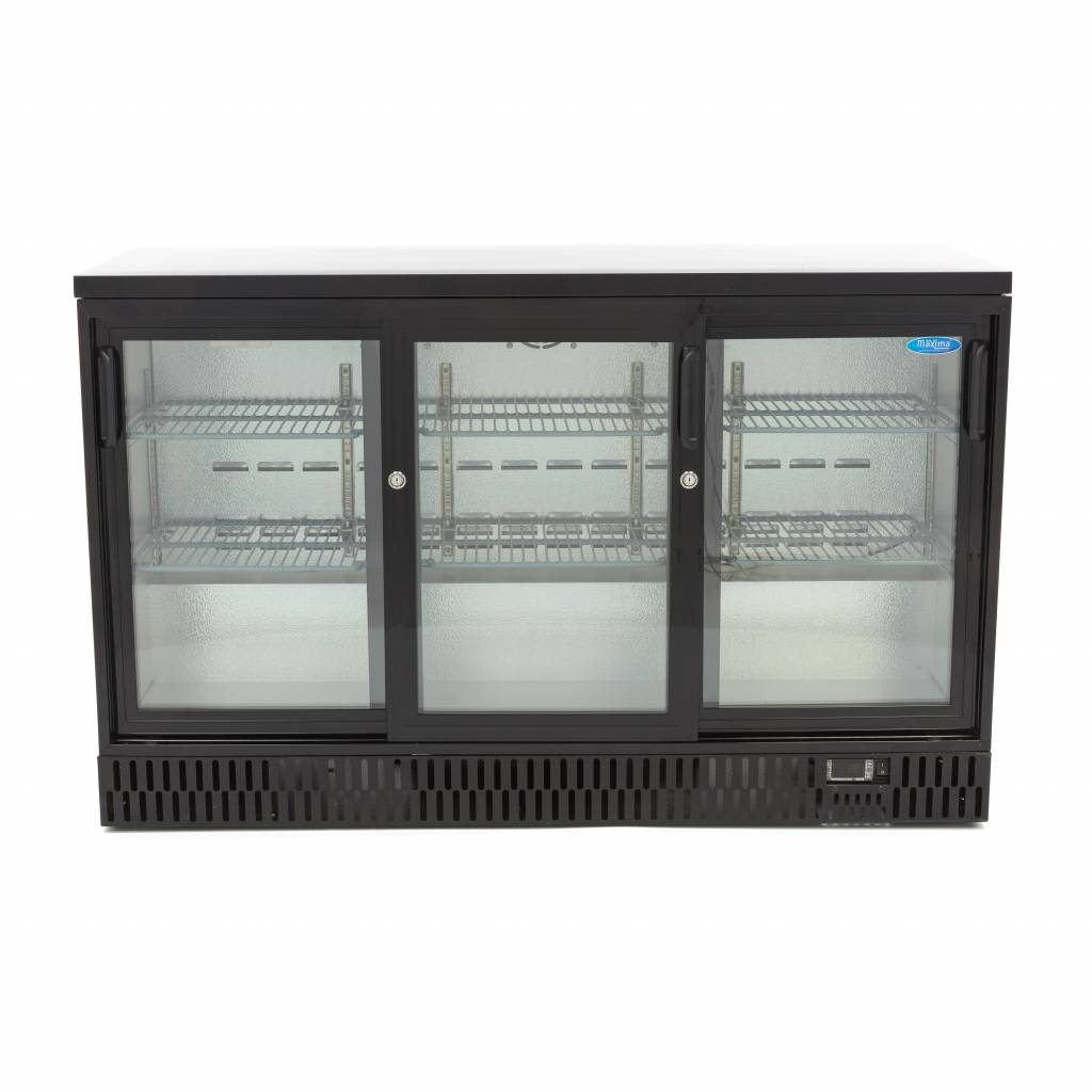 Maxima Drinks Fridge - 341L - 3 Sliding Doors - 6 Adjustable Shelves - 09400920