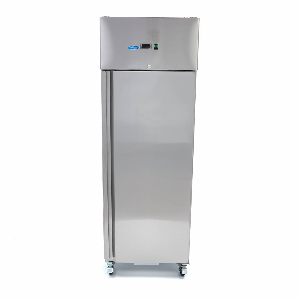 Maxima Fridge - 400L - 3 Adjustable Shelves - (1/1 GN) - on Wheels - Stainless Steel - 09400130