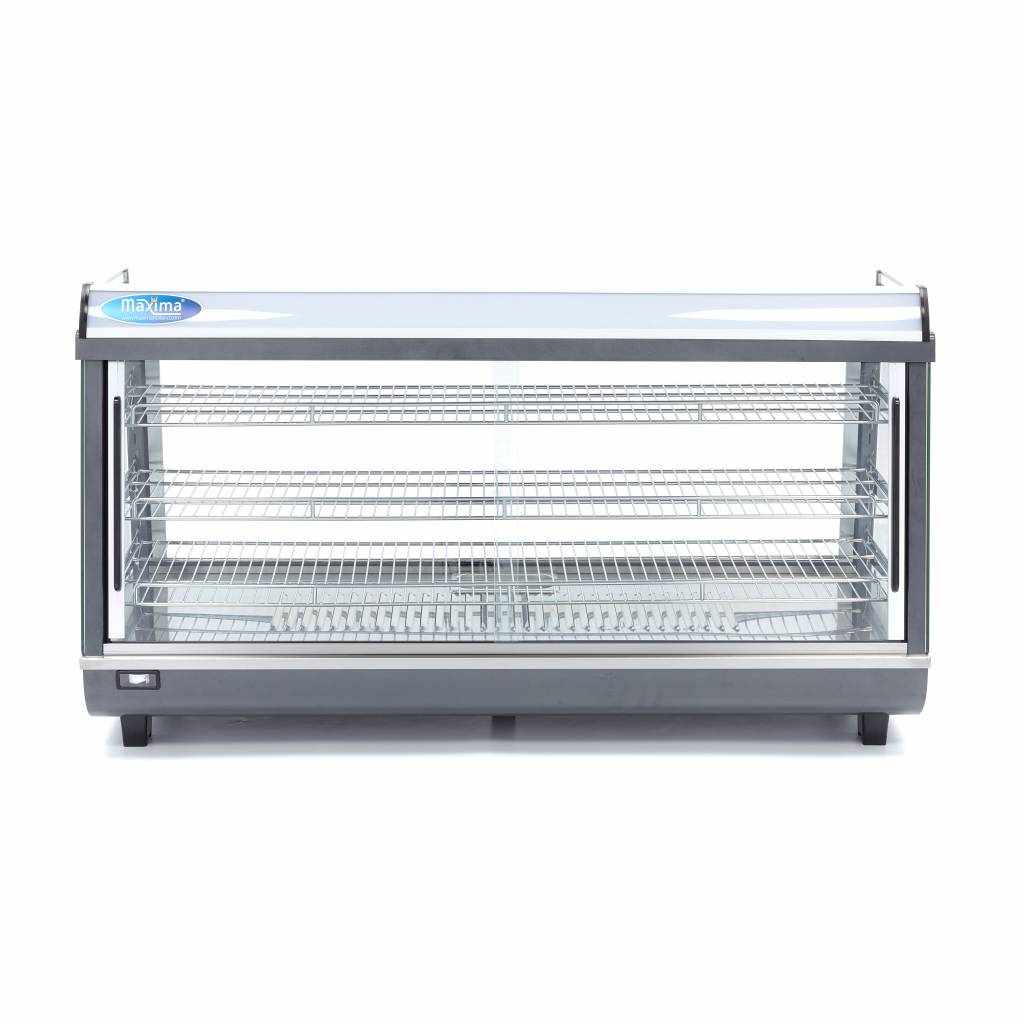 Maxima Heated Food Display - 186L - 121,5cm - 3 Shelves - 09400795