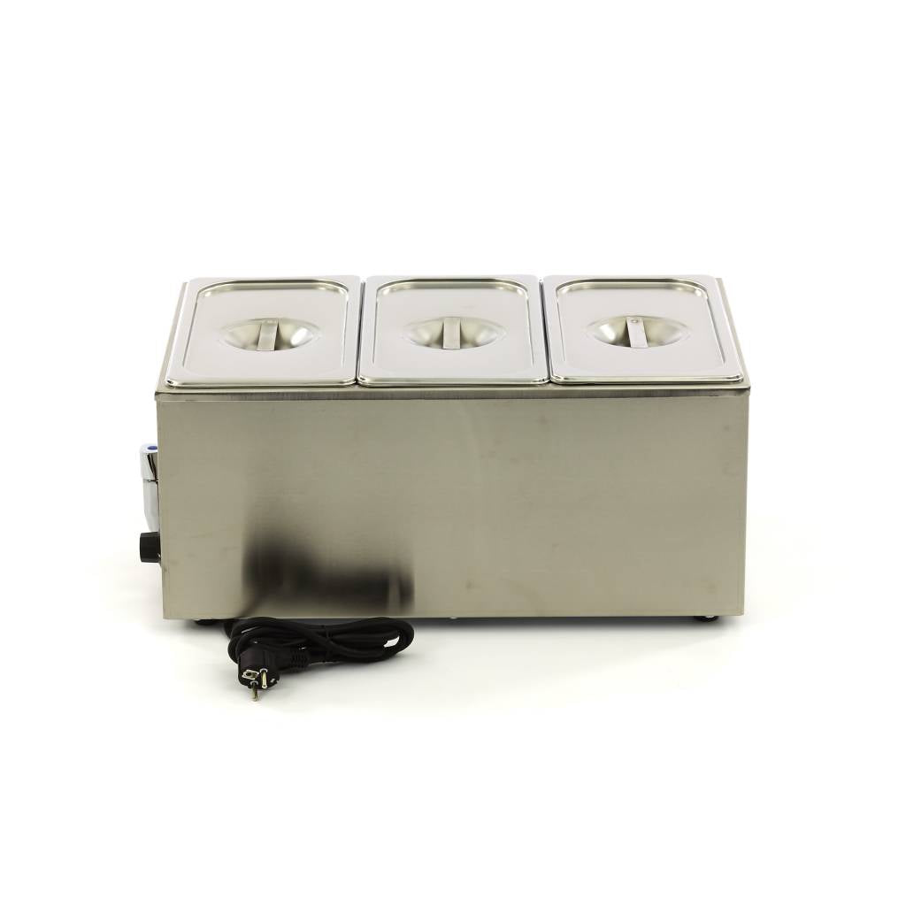 Bain Marie - met Tapkraan - incl. 3x 1/3 GN-Set - Elektrisch - MAXIMA