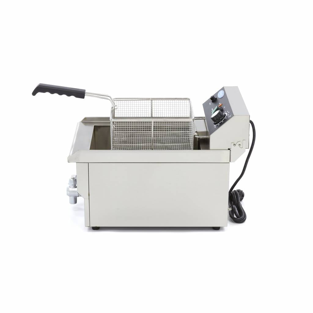 Maxima Deep Fryer - 16L - 1 Basket - with Drain Tap - 09365010