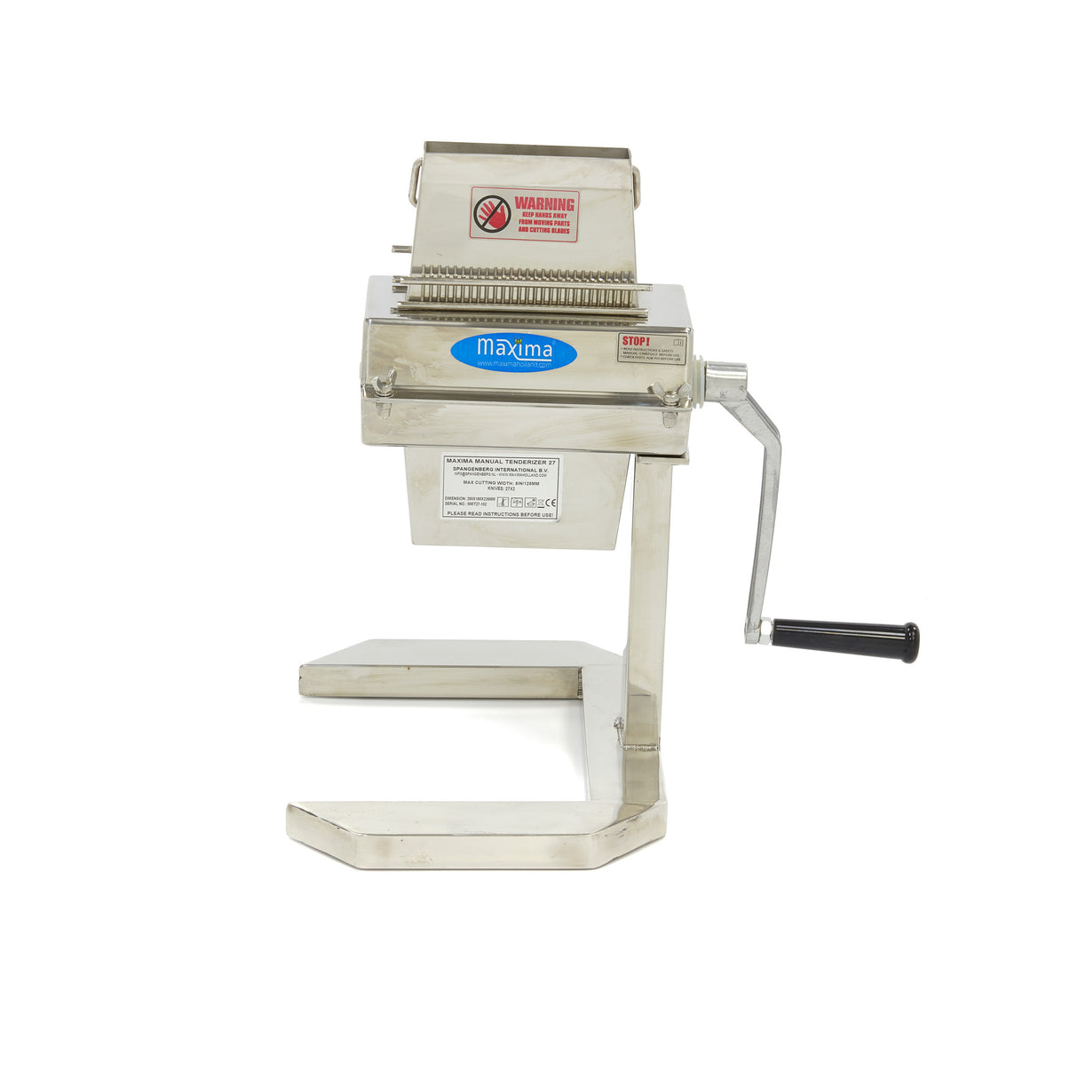 Vleesvermalser - 2 Rollers - 27 Messen - Doorvoer 12,5 x 2,5 cm - MAXIMA