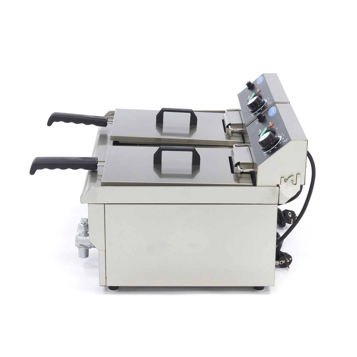 Maxima Deep Fryer - 2 x 13L - 2 Baskets - with Drain Tap - 09365231