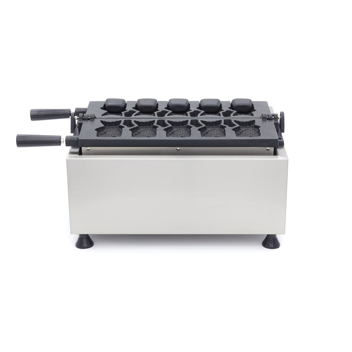 Wafelijzer - 5 Stuks - Taiyaki / Visvorm - Draaibaar - Digitaal - MAXIMA