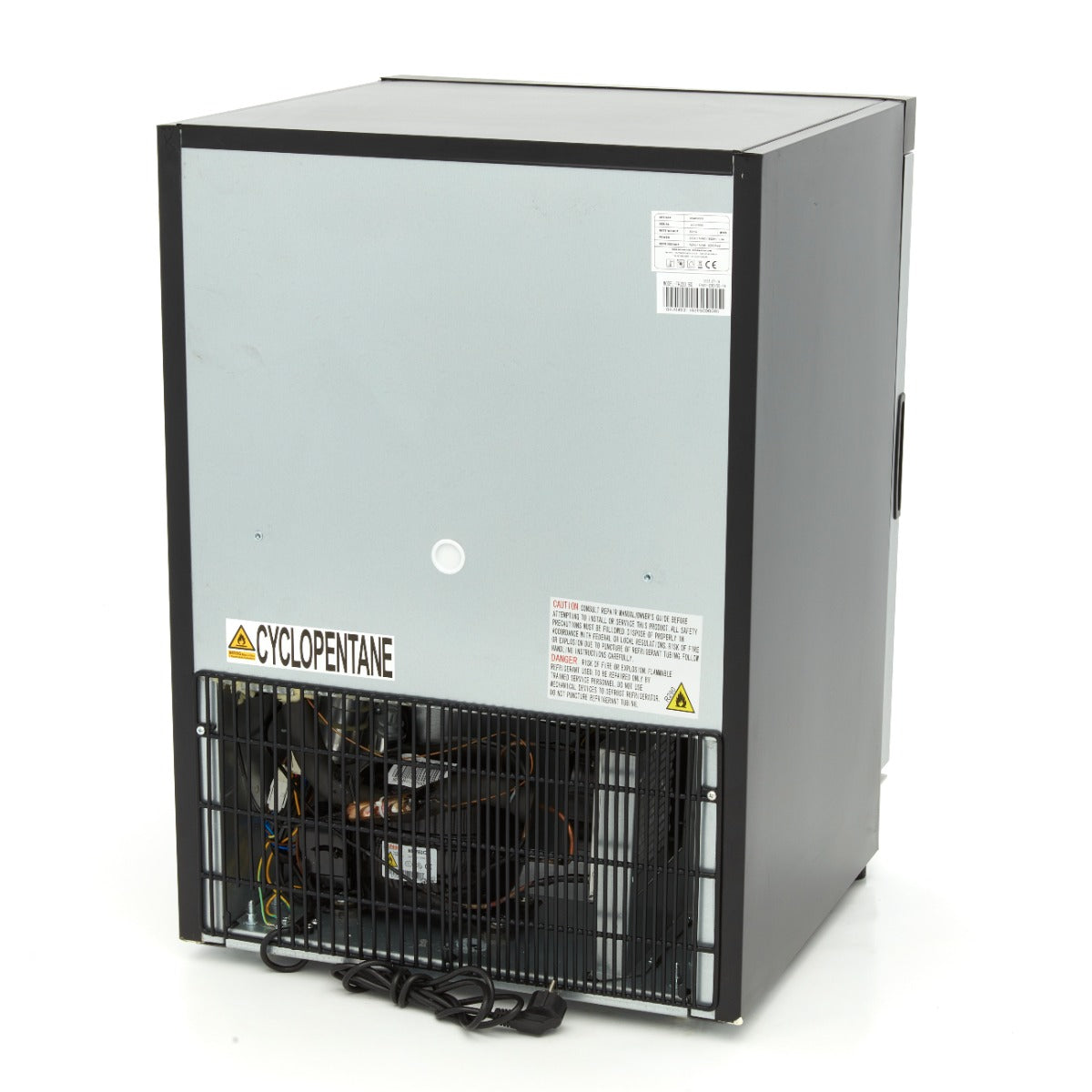 Vrieskast - 200 L - Zwart - met Glazen Deur - MAXIMA