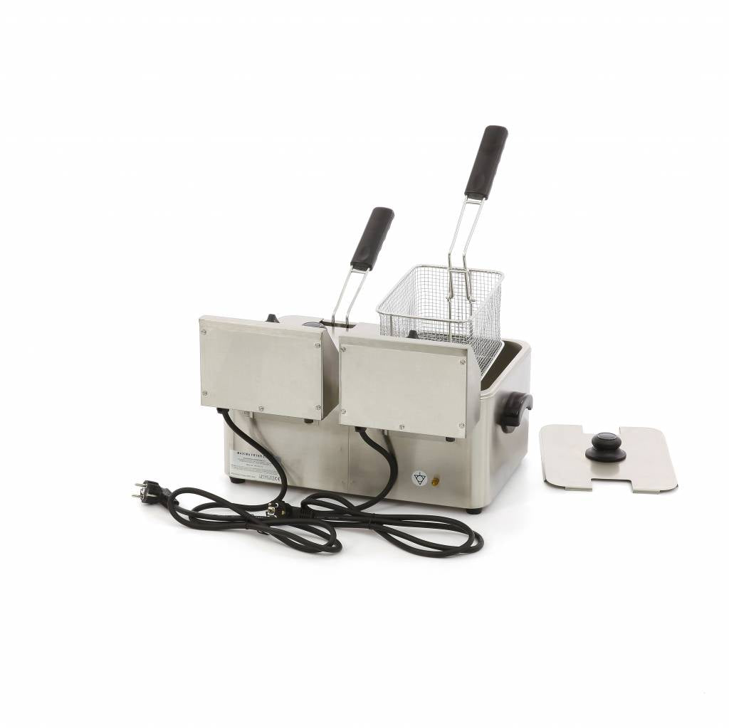 Maxima Deep Fryer - 2 x 4L - 2 Baskets - up to 2kg of Fries - 09300411