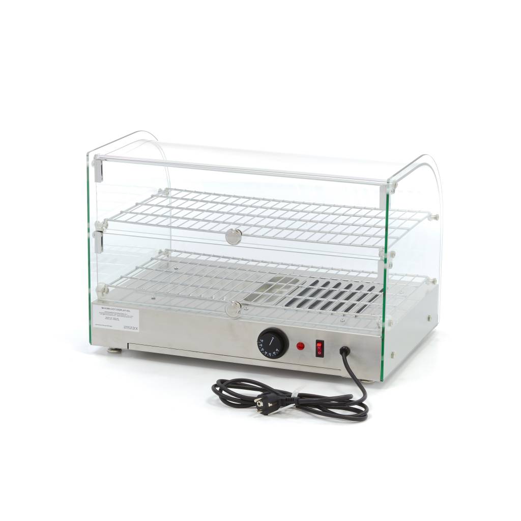 Maxima Heated Food Display - 45L - 55cm - 2 Shelves - 09400775