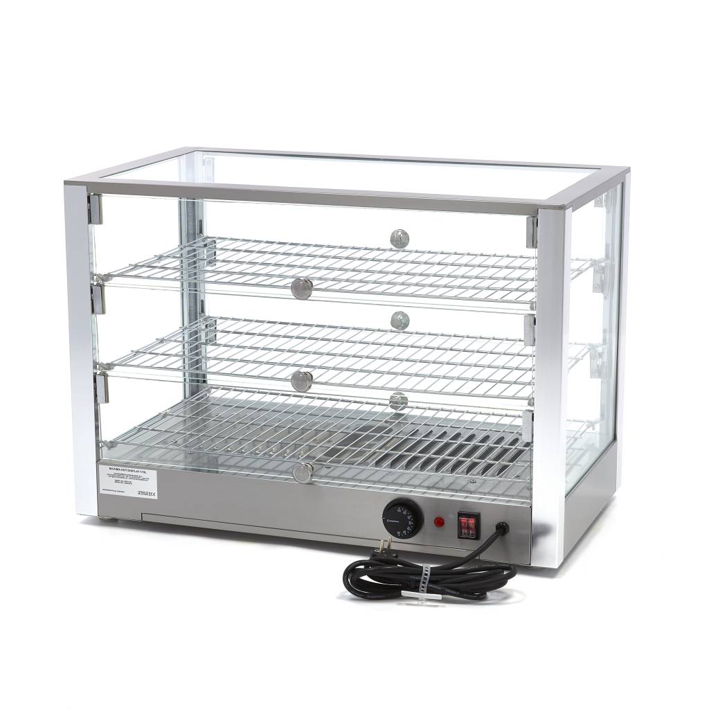 Maxima Heated Food Display - 115L - 70cm - 3 Shelves - 09400788