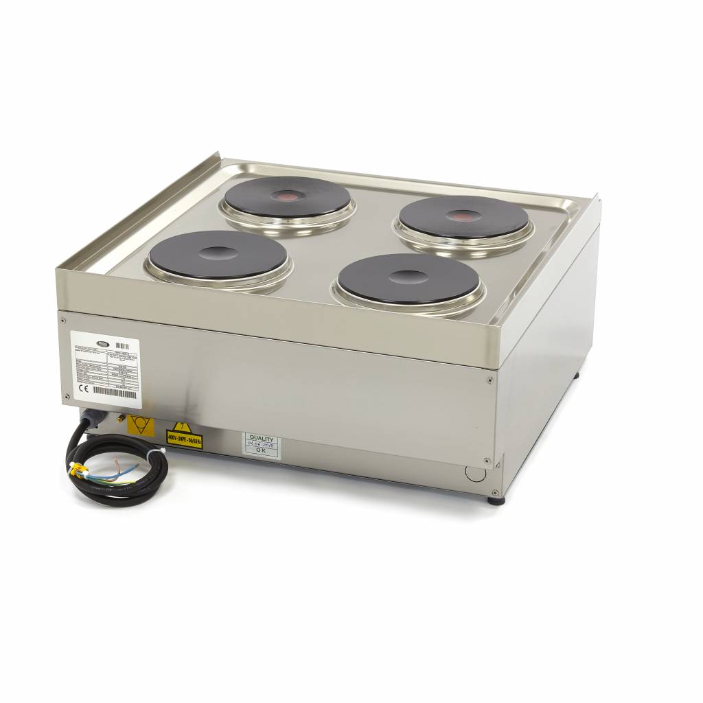 Kookplaat Horeca - 4 Pitten - Dubbel - 60 cm Diep - 400V - MAXIMA