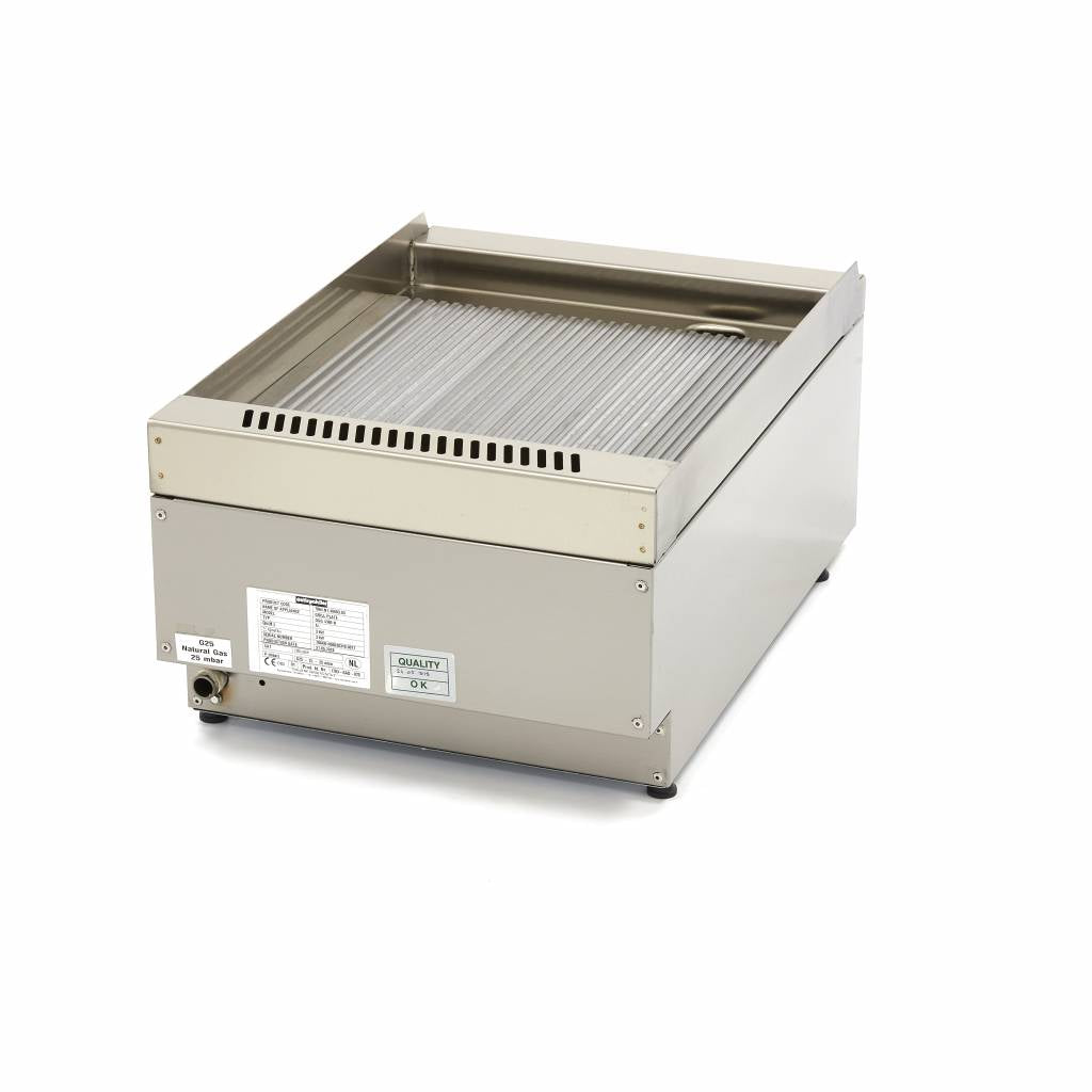 Horeca Grillplaat - Gegroefd - Enkel - 60 cm Diep - Gas - MAXIMA