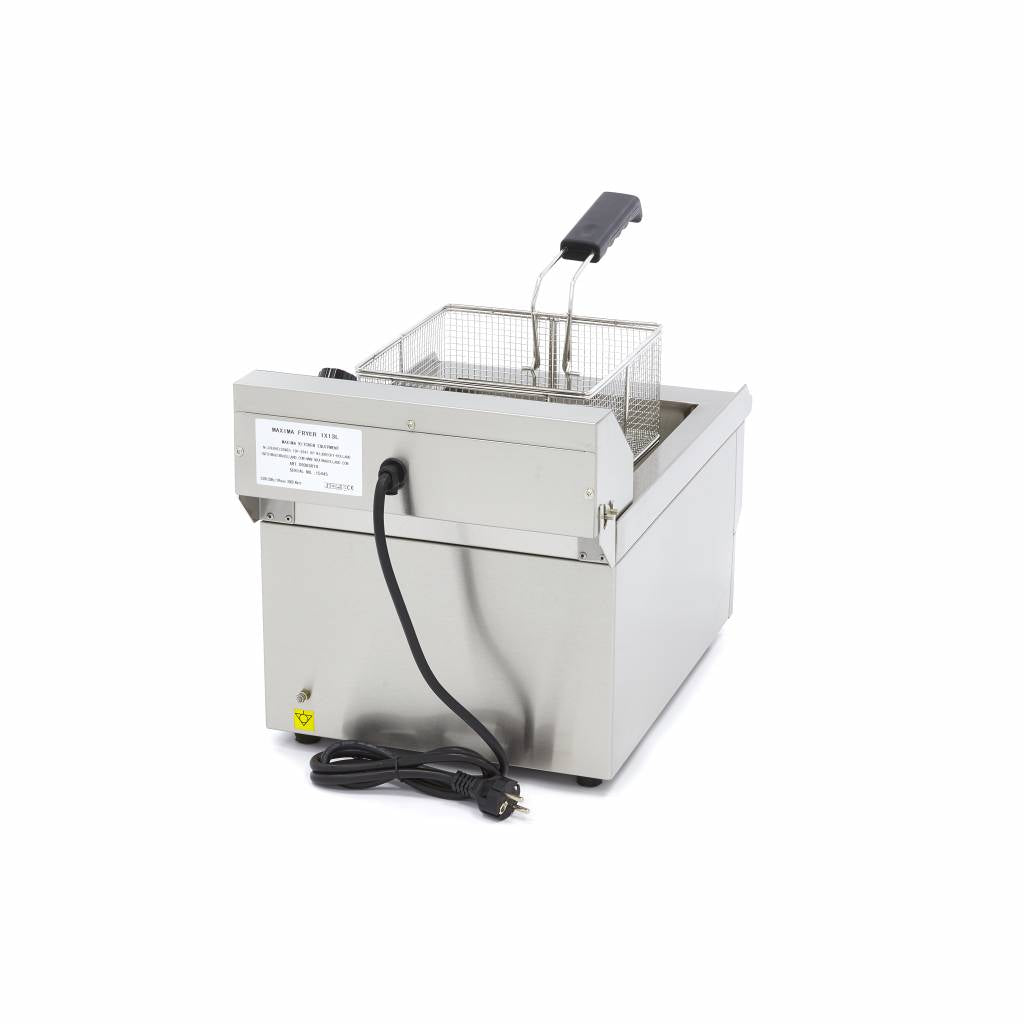 Maxima Deep Fryer - 16L - 1 Basket - with Drain Tap - 09365010