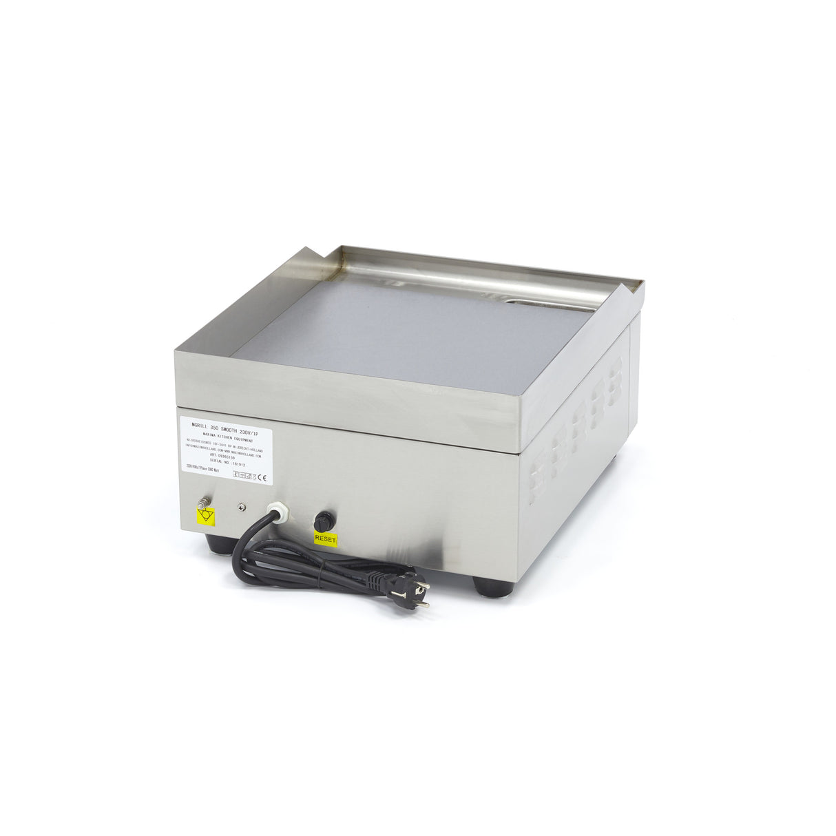 Grillplaat - Glad - 36 cm - incl. Opvangbak - MAXIMA