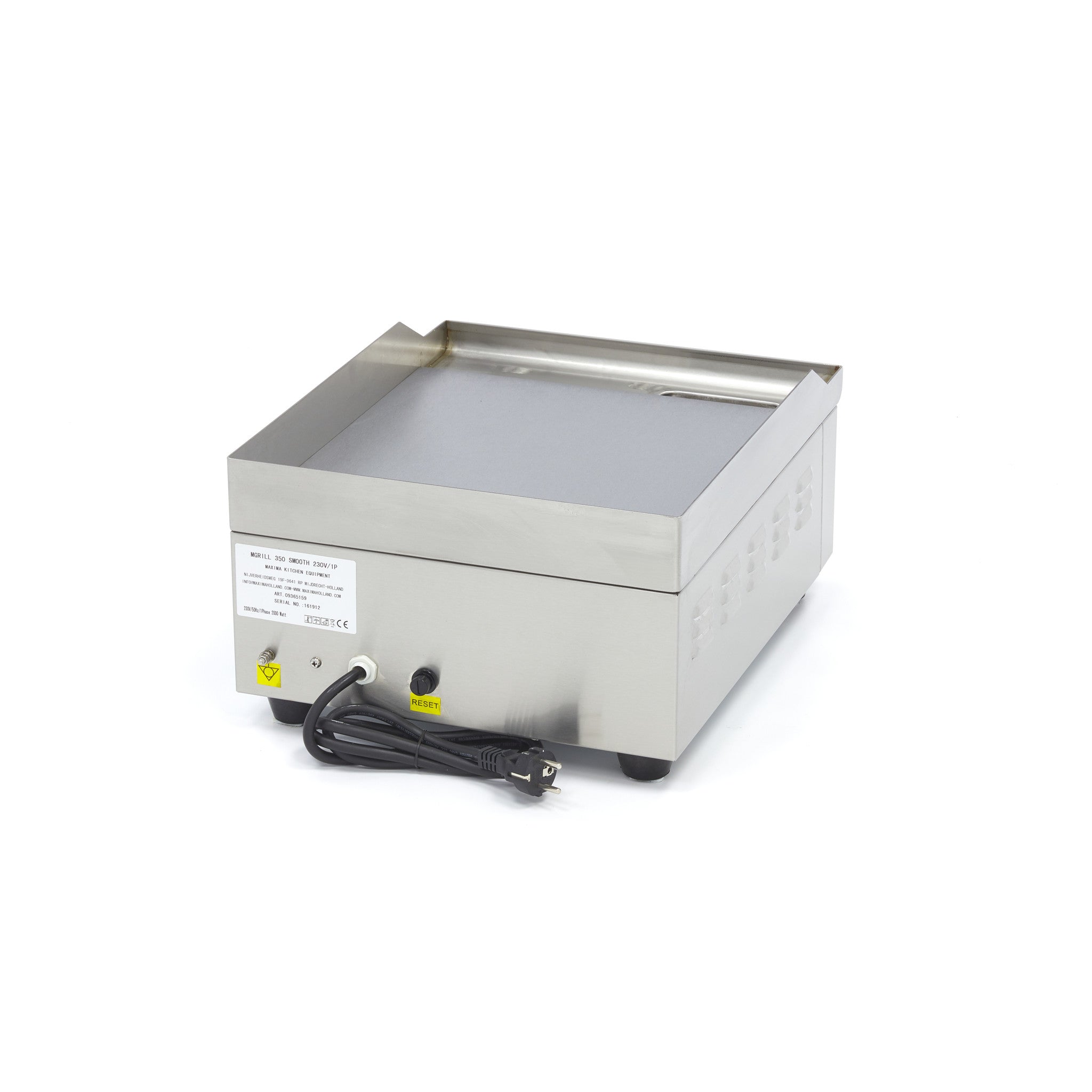 Grillplaat - Glad - 36 cm - incl. Opvangbak - MAXIMA