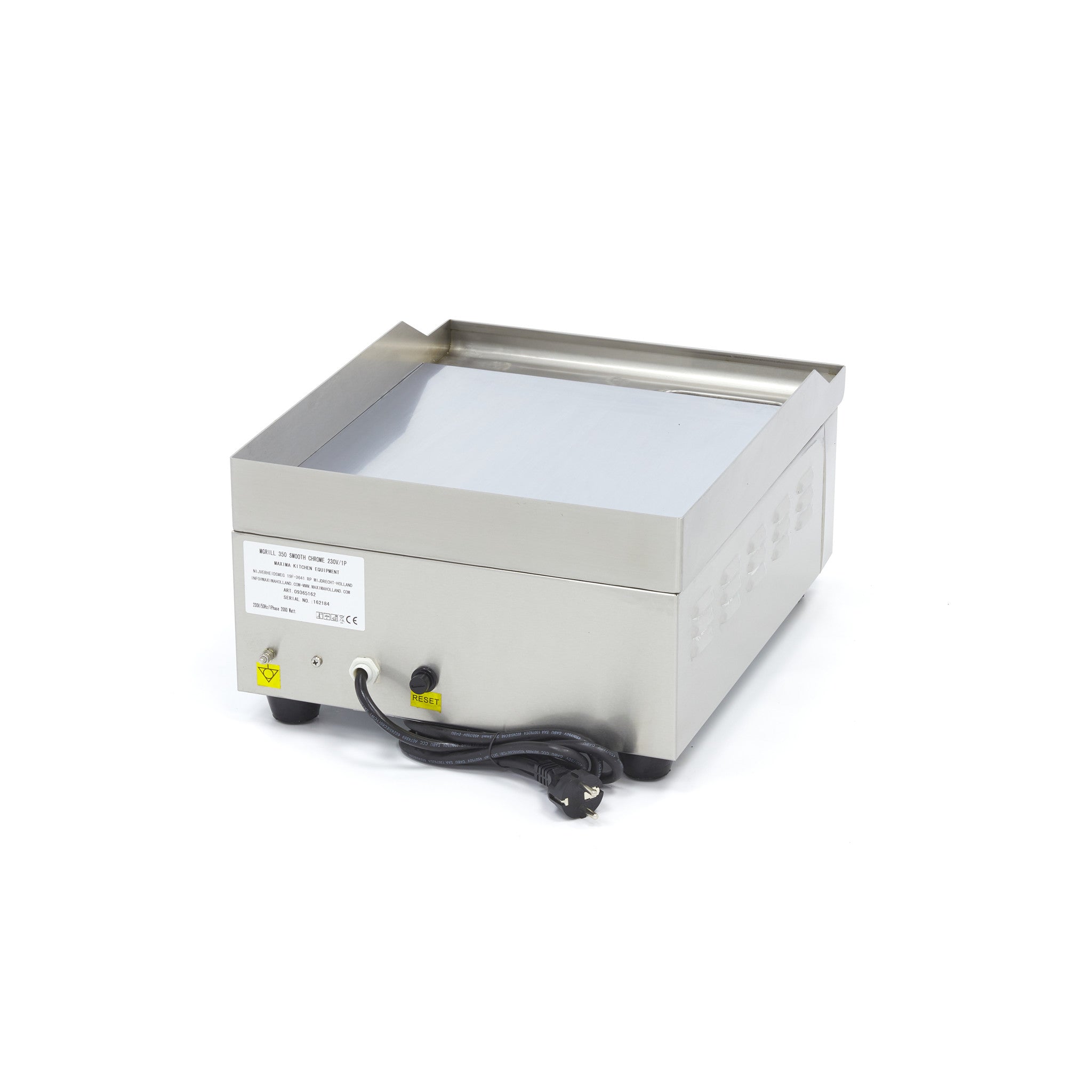 Grillplaat - Glad Chroom - 36 cm - incl. Opvangbak - MAXIMA