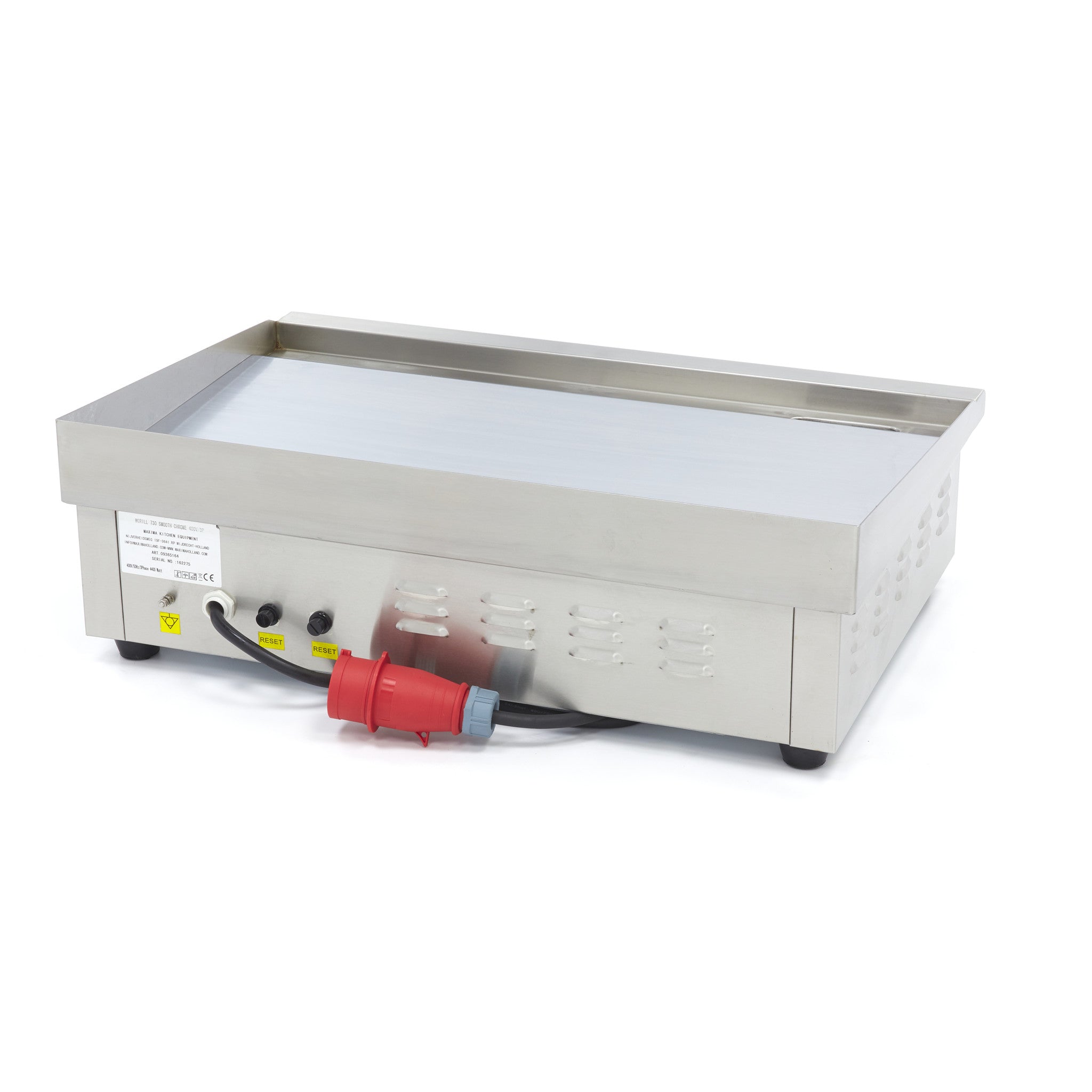 Grillplaat - Glad Chroom - 73 cm - incl. Opvangbak - 400V - MAXIMA