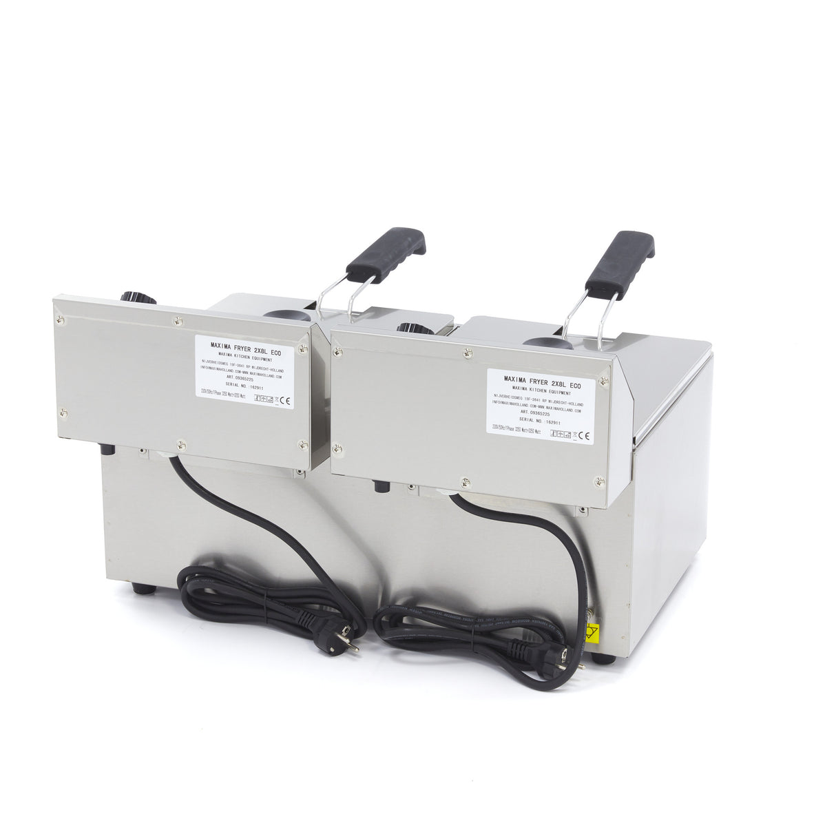 Frituurpan - 2x 8 L - 2 Manden - tot 2,8 Kg Frites - MAXIMA