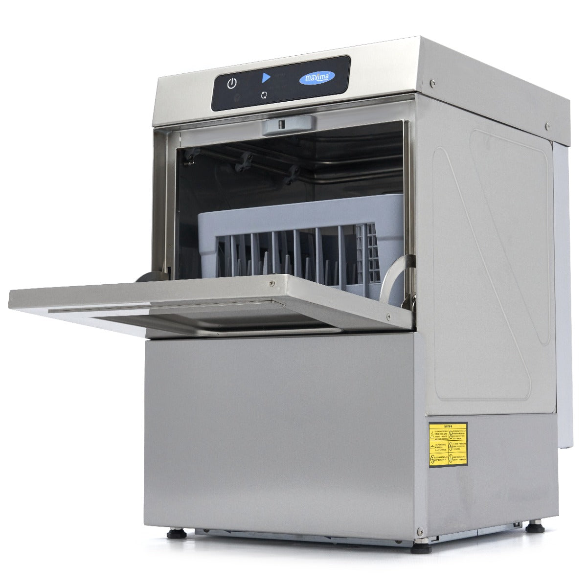 Maxima Glass Washer - 35 x 35cm - with Drain, Rinse Aid and Soap Pump - Digital Display - 230V - 09211001