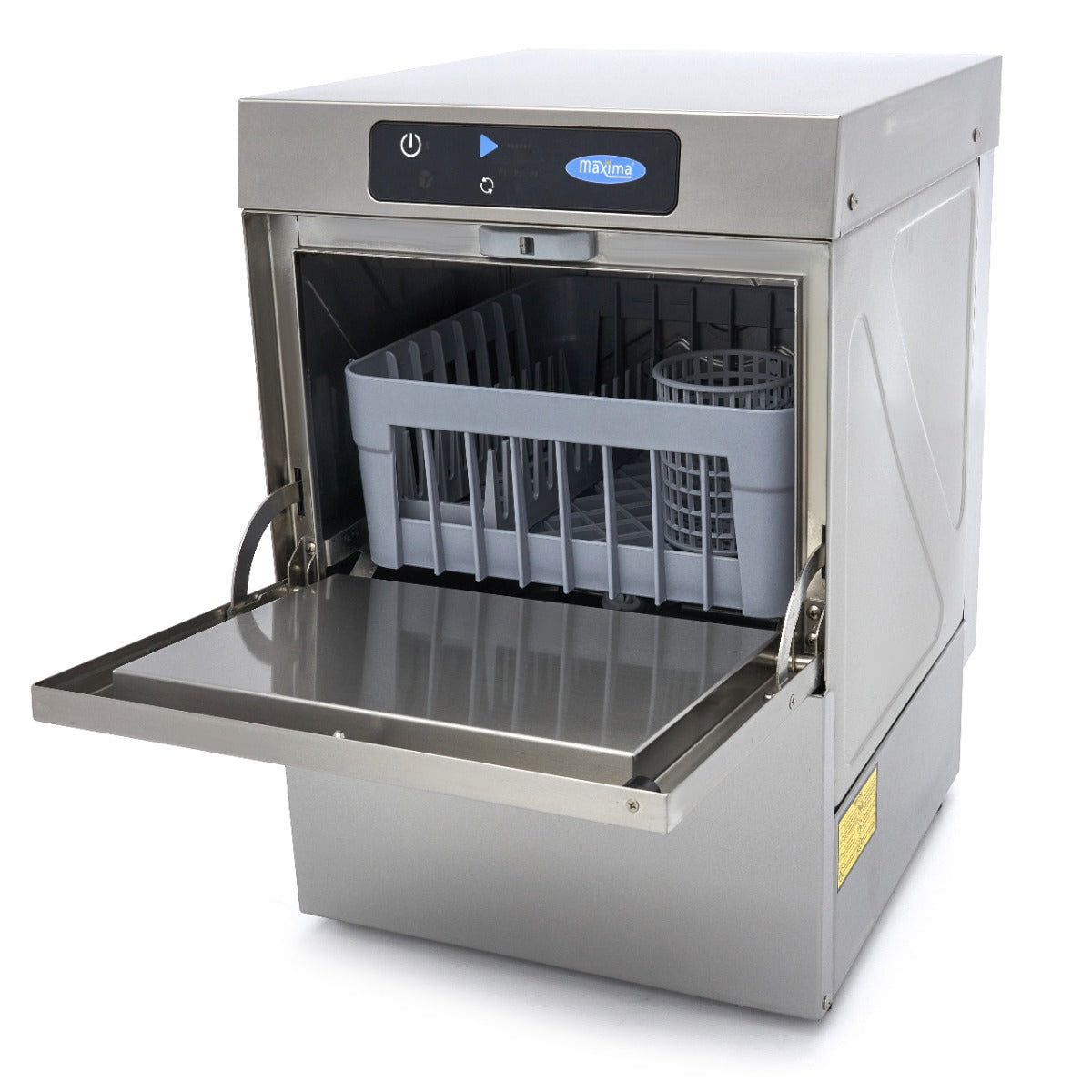 Maxima Glass Washer - 35 x 35cm - with Drain, Rinse Aid and Soap Pump - Digital Display - 230V - 09211001