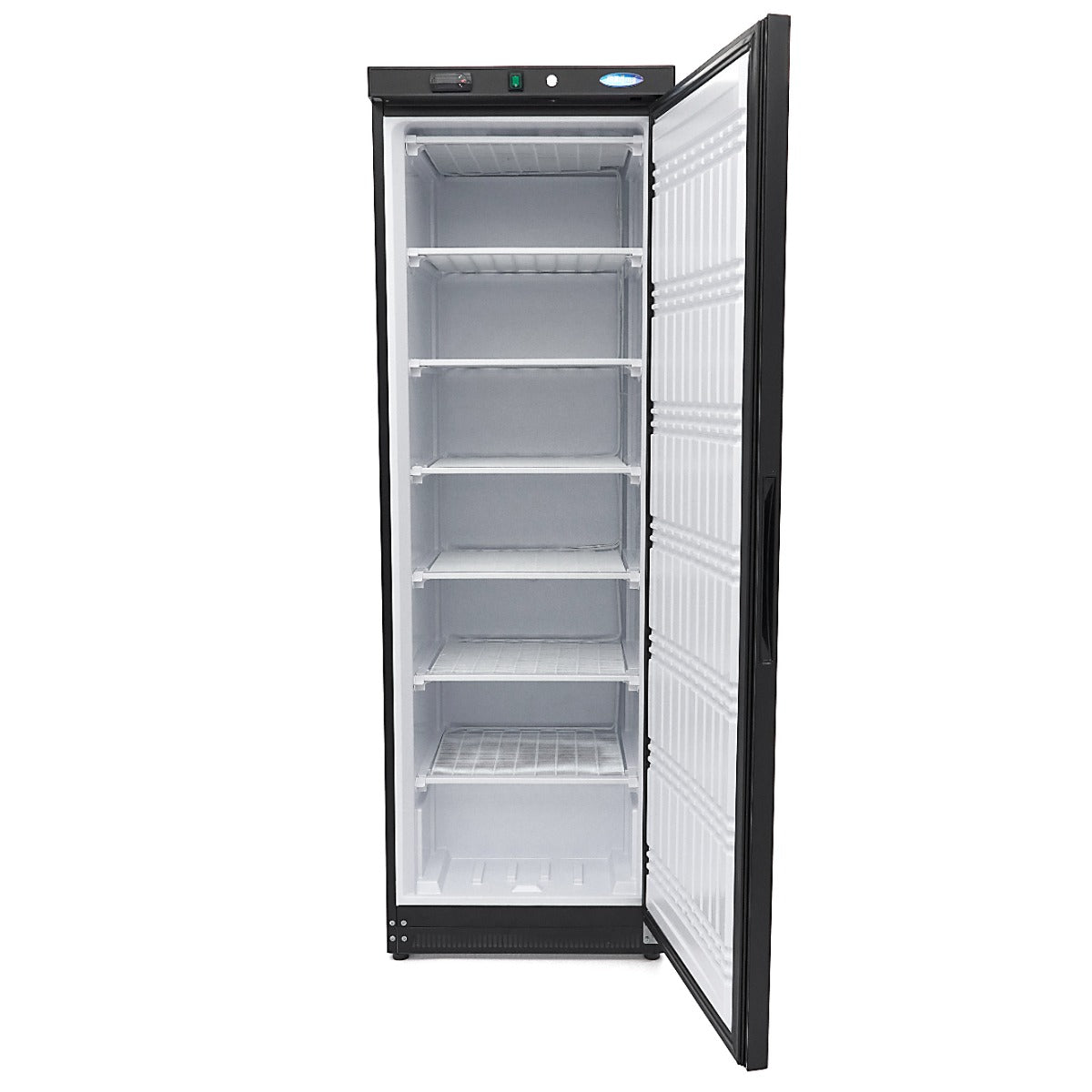 Maxima Freezer - 400L - 6 Fixed Shelves - Black - W60 x D59 x H185cm - 09405015