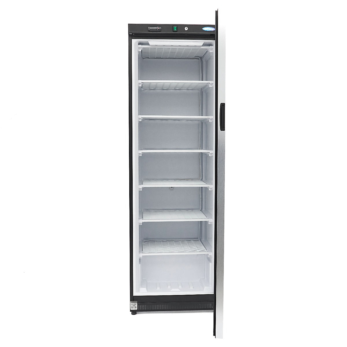Maxima Freezer - 400L - Black - with Glass Door - 6 Shelves - Fast Freeze Function - 09405021