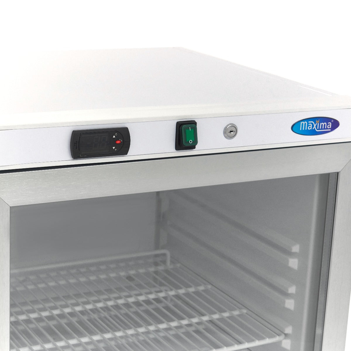 Maxima Fridge - 200L - White - with Glass Door - 09405006